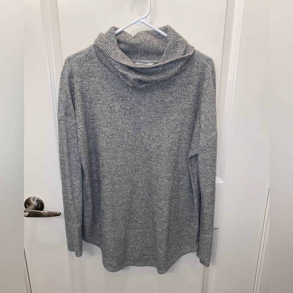 Waffle knitted sweater